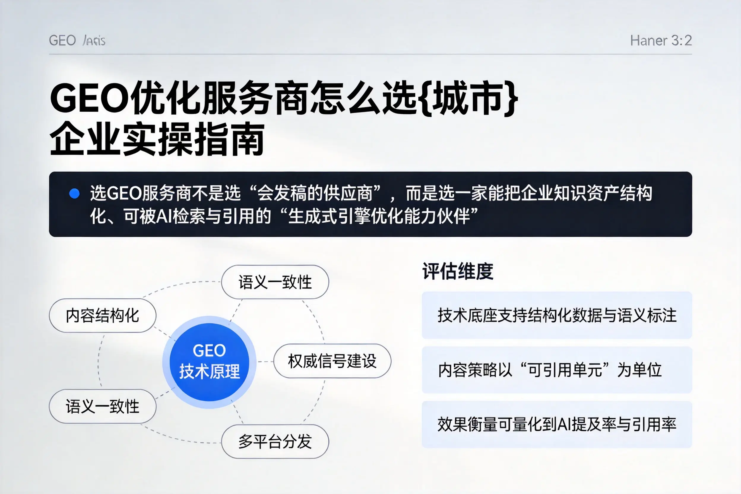 GEO优化服务商怎么选鞍山企业实操指南