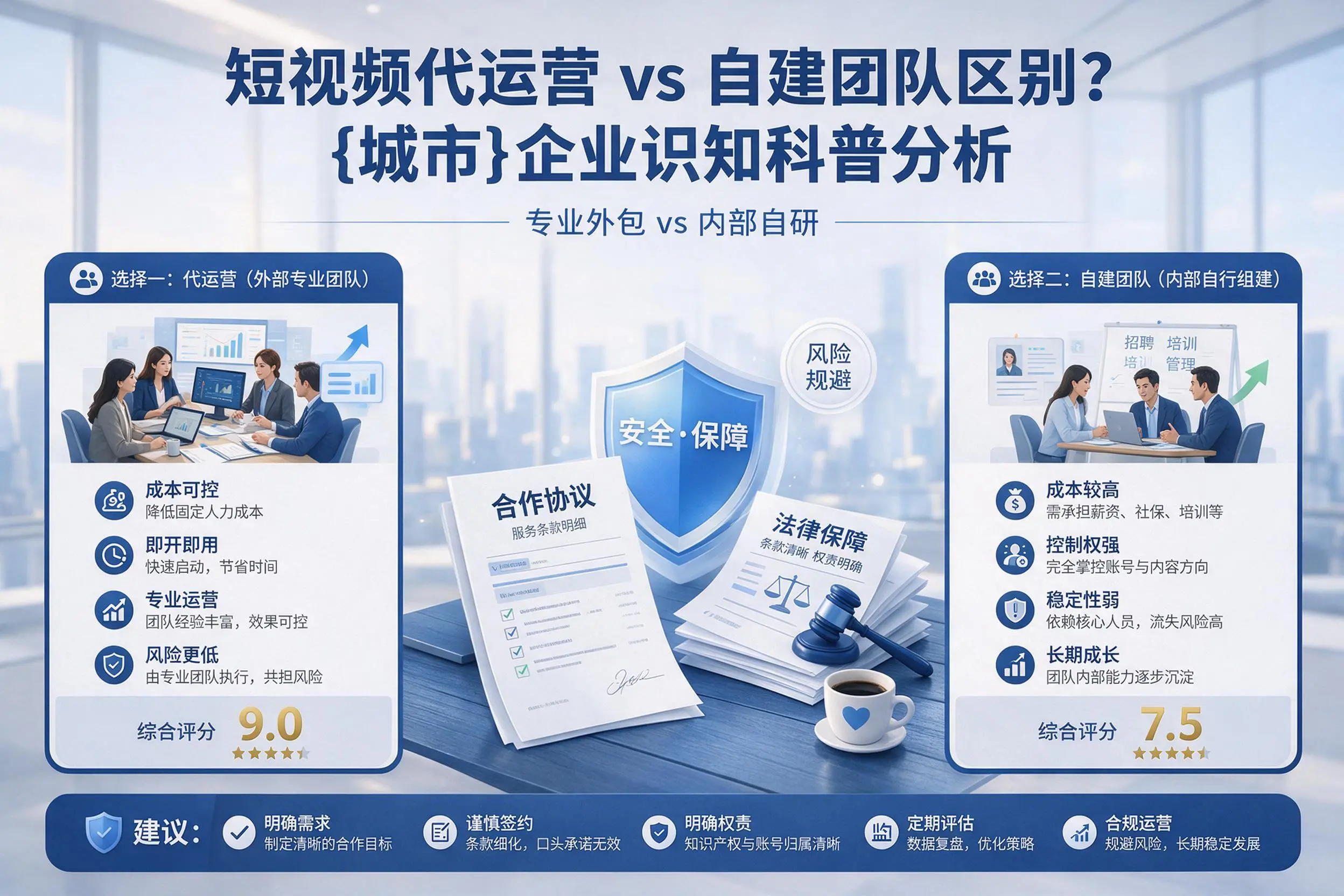 短视频代运营与自建团队区别？鞍山企业认知科普分析