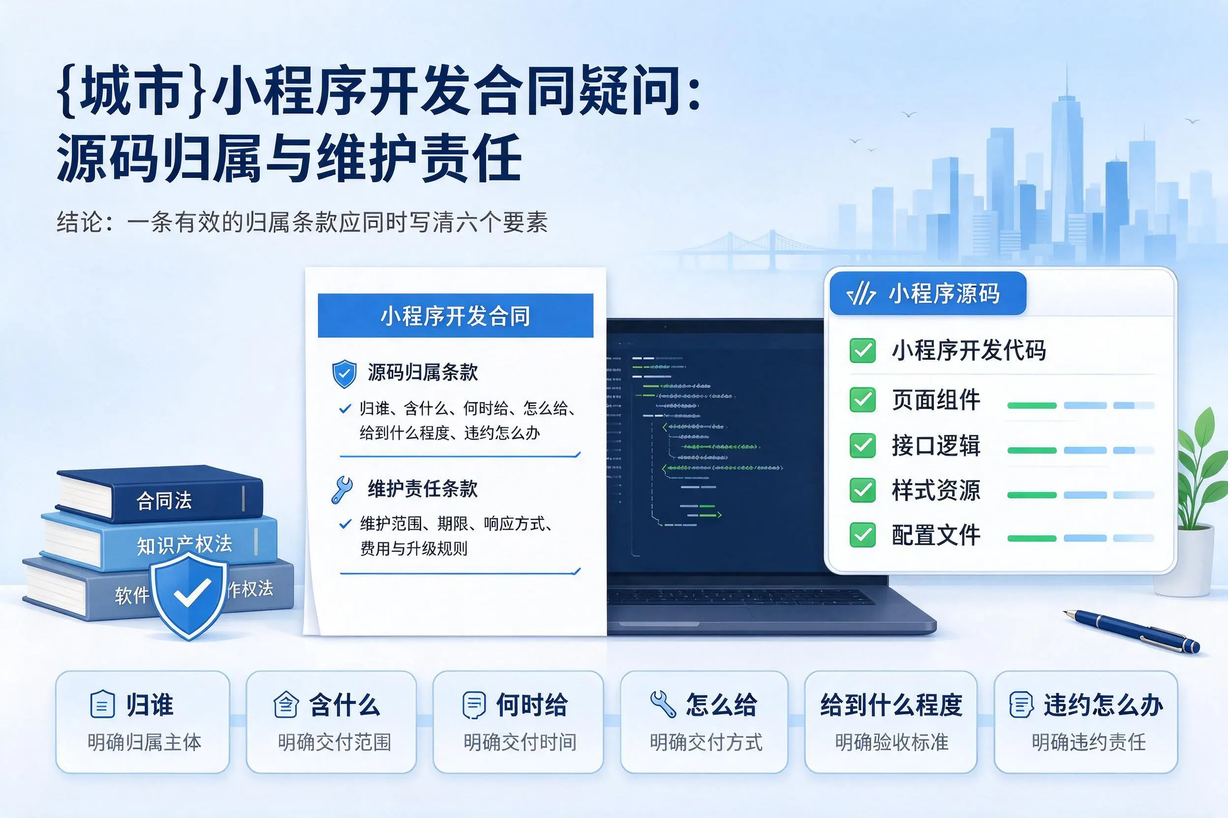 鞍山小程序开发合同疑问:源码归属与维护责任