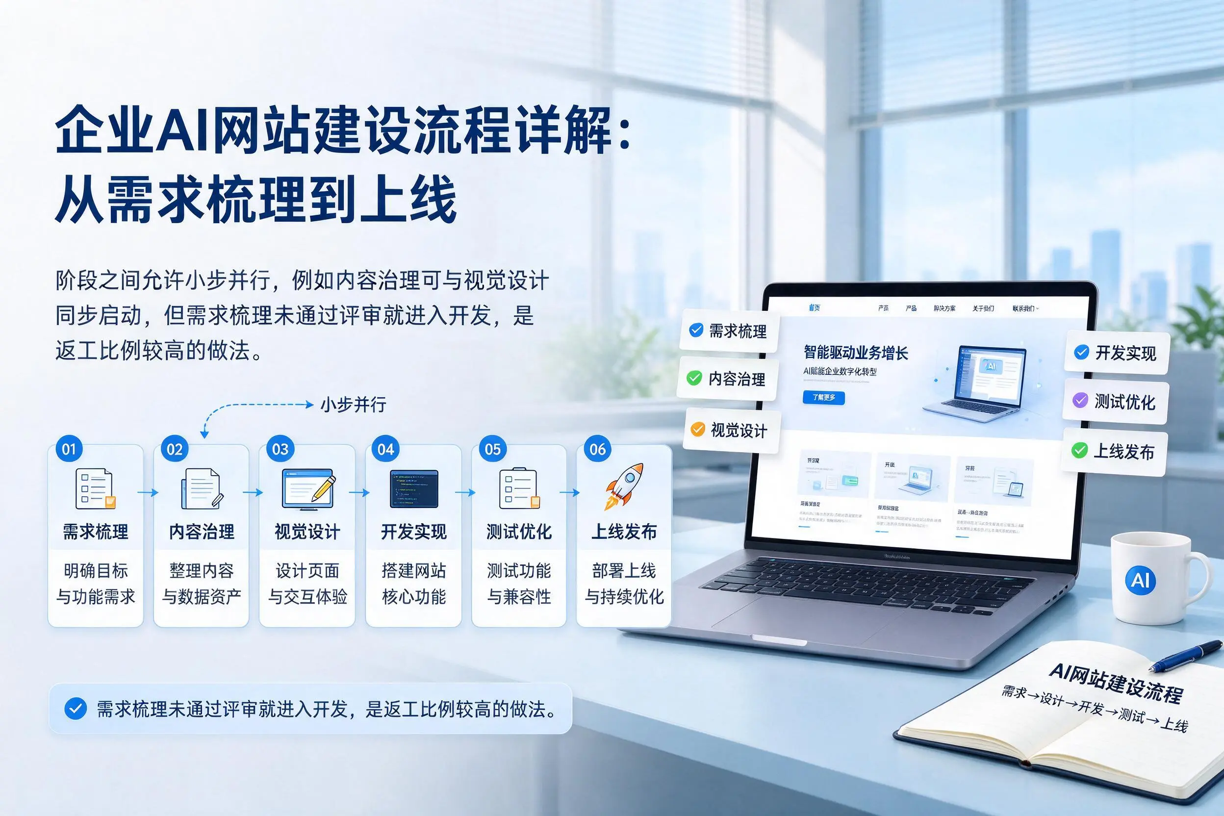 鞍山企业AI网站建设流程详解：从需求梳理到上线